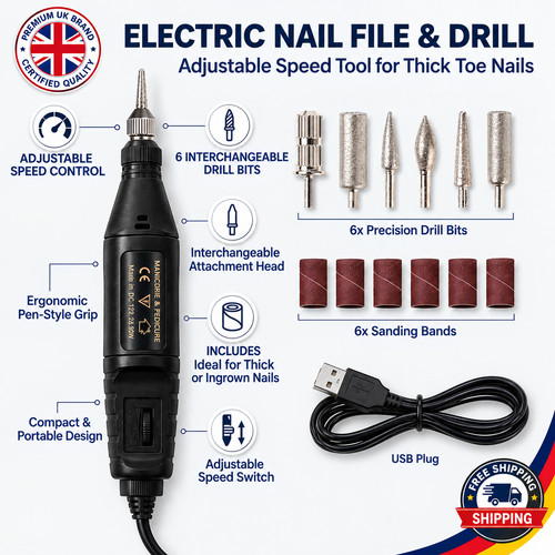 Electric nail file for thick - electric,